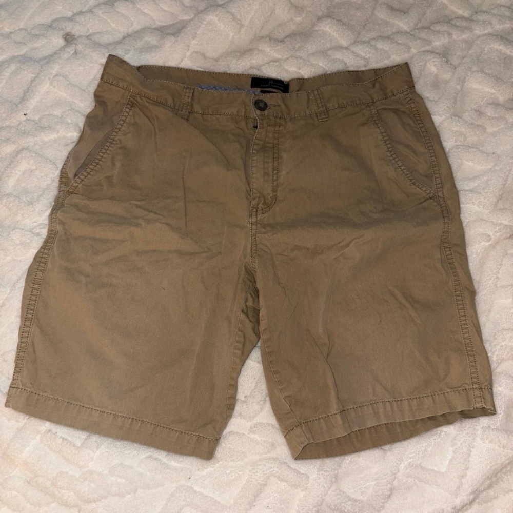 Marc Anthony Men's Khaki Flat Front Shorts